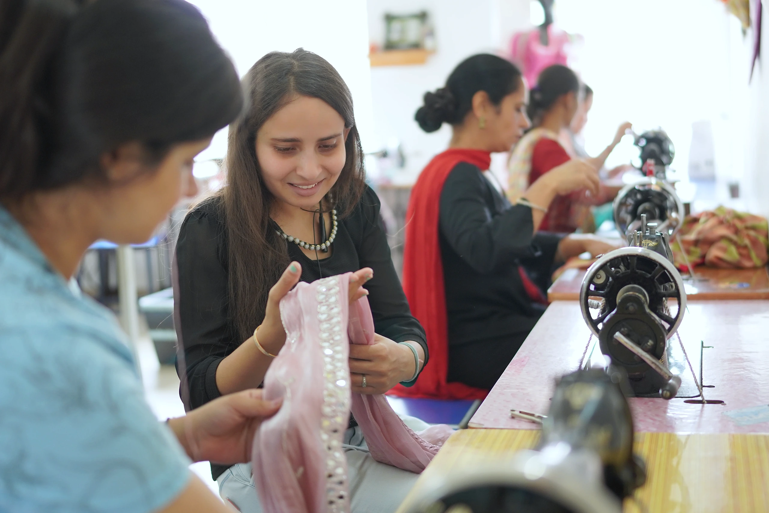 Fashion Designing class at B.P. Jain Skill Development Center